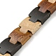 Wooden Watch Band Bracelets for Women Men BJEW-M306-02P-2
