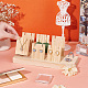 PH PandaHall Earring Holder Jewelry Display Wood Earring Necklace Stands with 6pcs Earring Cardboard Wood Earring Display Stands for Selling Earring Showing Jewelry Displaying Business Card EDIS-WH0029-20A-3