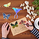 GLOBLELAND Butterfly Moth Flower Clear Stamps Butterfly Sentiment Background Silicone Clear Stamp Animal Theme Seals for DIY Scrapbooking Journals Decorative Cards Making Photo Album DIY-WH0167-57-0496-5
