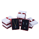 Cajas de joyas de cartón rectangular rellenas de algodón kraft con bowknot X-CBOX-N006-03-1
