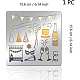 Benecreat stencil in metallo per elementi da festa da 6x6 pollice DIY-WH0279-106-4