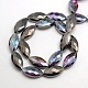 Faceted Electroplate Crystal Glass Horse Eye Beads Strands EGLA-F071-M-2