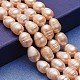 Brins de perles de culture d'eau douce naturelles PEAR-P060-03A-1