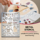 Stencil in metallo in acciaio inossidabile personalizzati DIY-WH0289-059-4