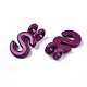 Spray Painted Alloy  2-Loop Link Pendants PALLOY-T075-48S-RS-3