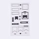 シリコーン切手  DIYスクラップブッキング用  装飾的なフォトアルバム  カード作り  ラベルフレーム  透明  7.5~47.5x8~49mm DIY-L010-Y31-1