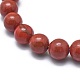 Bracelets extensibles en perles de jaspe rouge naturel BJEW-K212-C-012-3
