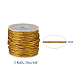 2 ロール PVC 管状合成ゴムコード  スプール付き  ゴールド  1mm  25 m /ロール RCOR-YW0001-02B-2