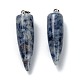 Colgantes de jaspe azul natural G-D040-01P-B11-3