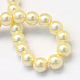 Backen gemalt pearlized Glasperlen runden Perle Stränge HY-Q003-4mm-21-4