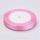 Cinta de conciencia rosa de cáncer de mama que hace materiales cinta de raso de una sola cara RC12mmY004-1