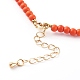 Ожерелья с подвесками из натуральных ракушек NJEW-JN03405-04-4