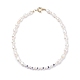 Collar de perlas naturales con cuentas de acrílico dorado para mujer NJEW-JN03850-1