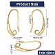 SUPERFINDINGS 40Pcs Brass Earring Hooks Real 18K Gold Plated Lever Back Earwires 19x10x2mm Earrings Making Findings with Loop for DIY Crafting Jewelry Making KK-FH0004-42-2