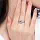 スター指輪シルバーの指輪925個のセッティング  プラチナ  usサイズ9（18.9mm） MAK-BB71088-W-4
