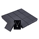 Pandahall 12 個クラフト綿充填厚紙紙ジュエリーセットボックス  リングのために  ネックレス  内部のスポンジ  長方形  ブラック  9x7x3cm  インナーサイズ：8.5x6.4x1.7センチメートル CBOX-TA0001-05-1