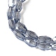Chapelets de perles en verre électroplaqué&nbsp;GLAA-Q101-03B-PL04-3