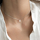 Ожерелья с плоскими круглыми подвесками из кубического циркония GX5986-2