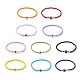 10 pièces 10 couleurs résine mauvais œil et perles de verre bracelets extensibles ensemble pour les femmes BJEW-JB09165-1