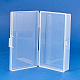 BENECREAT 6 Pack Rectangle Clear Plastic Bead Storage Containers Box Case with Flip-Up Lids for Small Items CON-BC0004-13-6