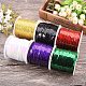 PandaHall Elite about 100 Yards/Roll Flat Round White AB-Color Plastic Paillette Beads Sequin Beads Roll Ornament Accessories For Decoration PVC-PH0001-14A-6
