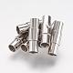 Smooth 304 Stainless Steel Locking Tube Magnetic Clasps STAS-H019-2-1