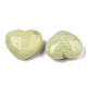 Piedra natural del amor del corazón del jaspe amarillo mostaza G-N0326-56H-2