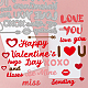 GLOBLELAND 1Set Love Cutting Dies Metal Valentine's Day Words Die Cuts Embossing Stencils Template for Paper Card Making Decoration DIY Scrapbooking Album Craft Decor DIY-WH0309-648-3