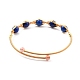 Bracelet manchette enveloppé de lapis-lazuli naturel BJEW-A122-07B-2