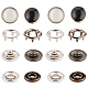 Gorgecraft 40 Sets 2 Colors Brass Snap Buttons FIND-GF0005-09-1