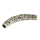 Tibetan Style Alloy Curved Tube Beads TIBEB-44-AS-NR-2