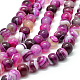 Natural Striped Agate/Banded Agate Bead Strands G-K166-13-6mm-03-1