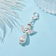ガラスの真珠のペンダントの飾り  合金パーツ  天使  銀  52mm HJEW-JM01693-2