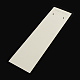 長方形形状厚紙のネックレスのディスプレイカード  ホワイト  194x51x0.5mm CDIS-Q001-18-1