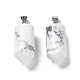 Natural Howlite Pointed Pendants G-E596-02P-04-1