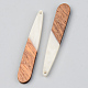 Opaque Resin & Walnut Wood Pendants X-RESI-S389-039A-C04-2