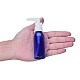 液体石鹸のための50mlの詰め替え可能なペットプラスチック空のポンプボトル  ブルー  3x12cm  容量：50ml（1.69液量オンス） TOOL-Q024-01A-02-4