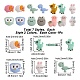 SUNNYCLUE 1 Box 14Pcs Animal Silicone Beads Cute Silicone Focal Beads Bulk Rabbit Sheep Frog Large Beads Owl Colorful Rubber Chunky Beads for Jewellery Making Beading Kits DIY Pens Lanyards Keychain SIL-SC0001-19-2