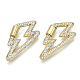 Brass Micro Pave Cubic Zirconia Screw Carabiner Lock Charms ZIRC-N039-014A-NF-1