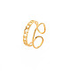 Ионное покрытие (ip) 304 кольцо из нержавеющей стали в форме цепочки с открытой манжетой для женщин RJEW-S405-203G-3