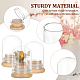 Benecreat 10 confezione da 15 ml vasetti decorativi in vetro mini fiale a cupola in vetro bottiglie con messaggi bottiglie dei desideri con base in bambù per bomboniere DJEW-WH0034-77A-4