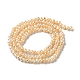 Fili di perle di perle d'acqua dolce coltivate naturali PEAR-E018-81-2