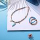 Braccialetti elastici e set di gioielli con collana pendente SJEW-SZ0001-001-3