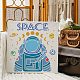 FINGERINSPIRE Astronaut Stencils (11.8x11.8inch) Space Theme Drawing Painting Stencils Templates Planet and Mooon DIY-WH0172-400-4