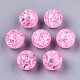 Transparent Crackle Acrylic Round Beads Strands X-CCG-R002-12mm-05-2