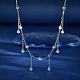 Ожерелья из стерлингового серебра с родиевым покрытием и прозрачными циркониями ZO0404-1-2
