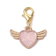 Décoration de pendentif en alliage d'émail sur le thème de la saint-valentin HJEW-JM01408-4
