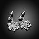 Adorable Design Snowflake Tin Alloy Czech Rhinestone Dangle Earrings EJEW-BB03983-01P-2