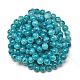 Chapelets de perles en verre craquelé peint DGLA-Q023-8mm-YS70-3