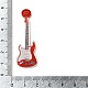 印刷されたアクリルパーツ  ギター  ファイヤーブリック  52.5x17x2mm  穴：2.2mm OACR-E034-05C-3